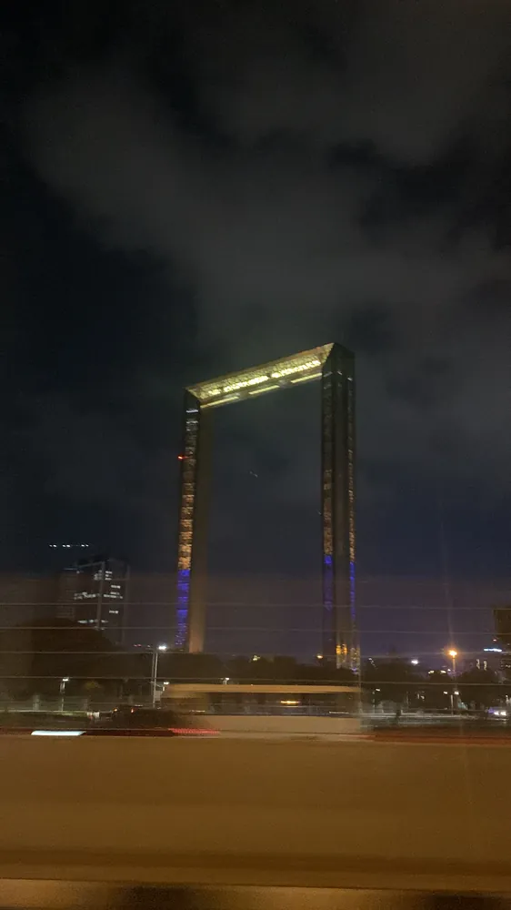 The Dubai Frame seen from below